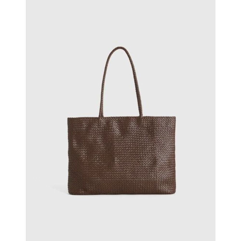 Quince Brown Woven Tote Bag
